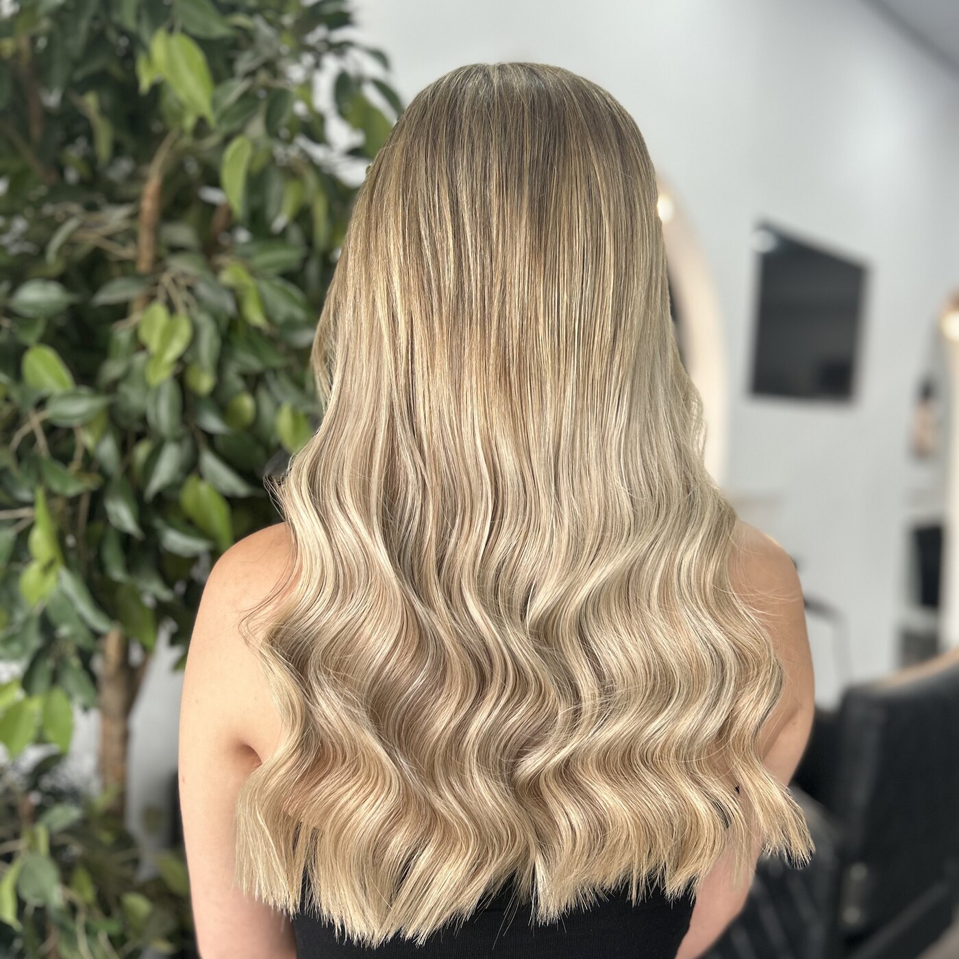 Before and after hair extensions transformation 3